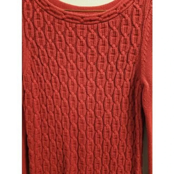 Nautica Red Womens Cable Knit Pullover Sweater- Size Small- No flaws. No defects - Picture 4 of 12